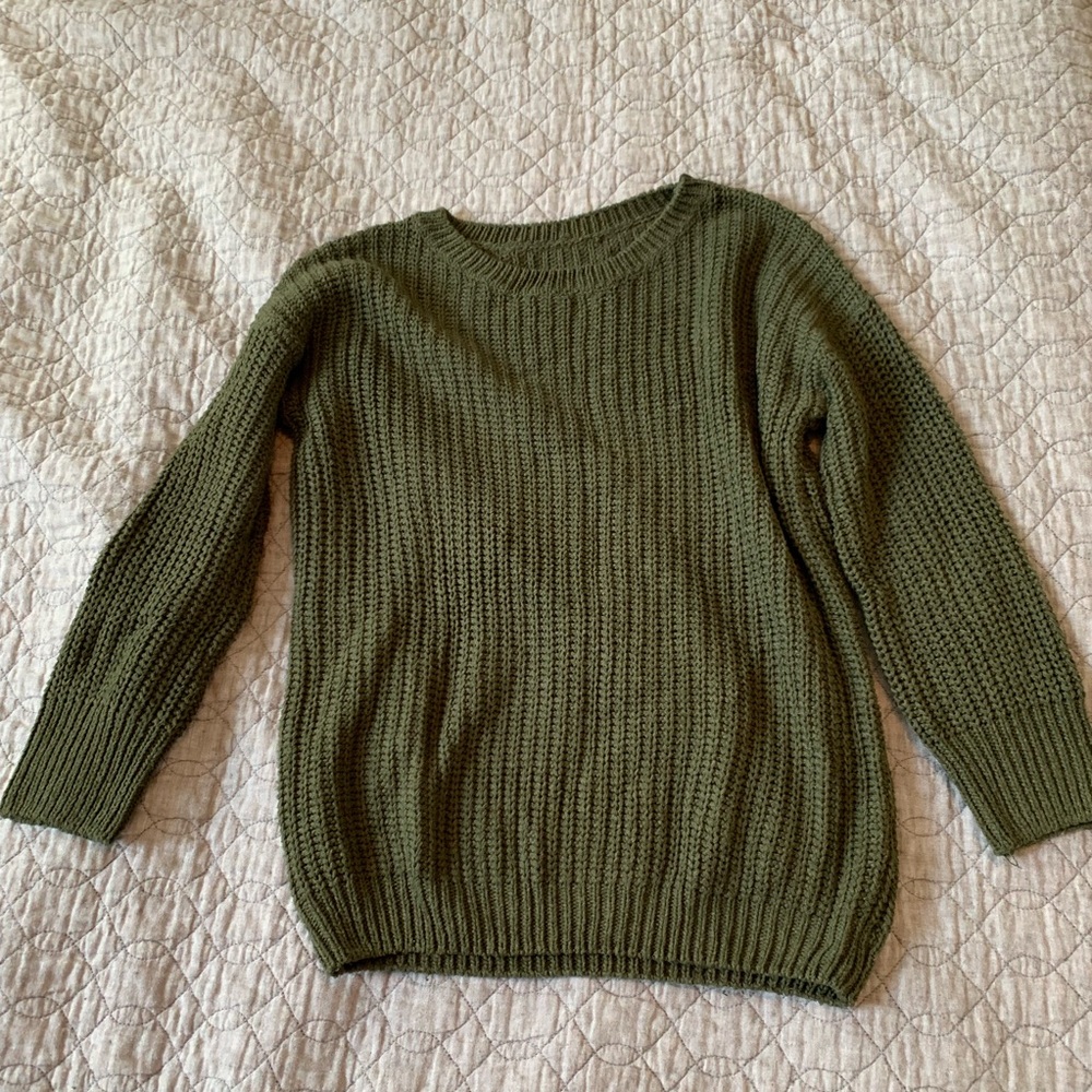 Cozy Olive Green Sweater